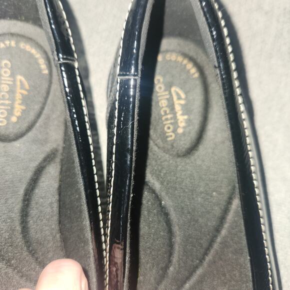 NWoB Collection by Clarks Ashland Bubble Leather Slip On Loafer Women 9.5 Black - Picture 2 of 9